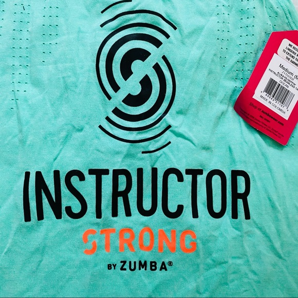 STRONG by Zumba Always Reppin’ Instructor Seamless Tank Ocean Sz M - Picture 7 of 12